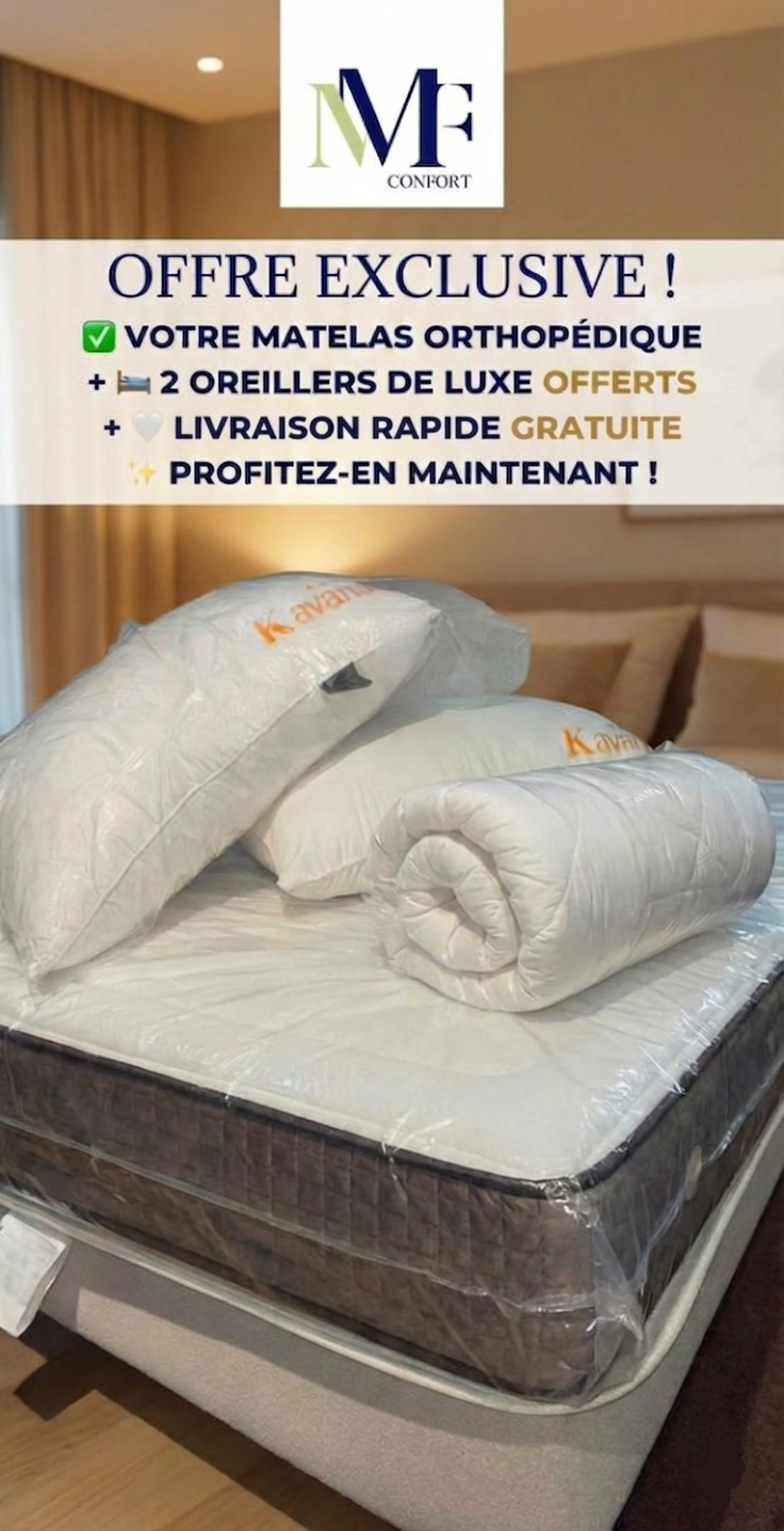 Matelas Orthopédique D30 – Soutien Ferme & Confort Haut de Gamme